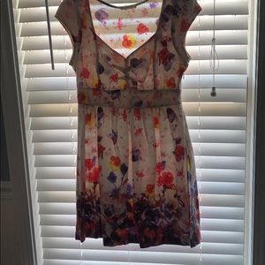 Watercolor designed dress